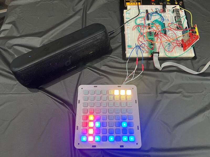 Beat sequencer with NeoTrellis RGB keypad interface